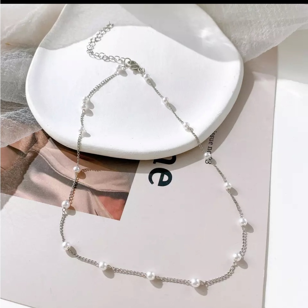 GIANI BERNINI White Cultured Freshwater Pearl (6mm) Collar Necklace
